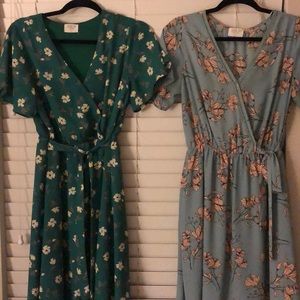 Sienna Sky faux wrap floral dressses midi mini